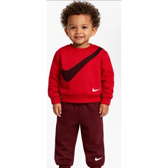 Nike Other - Nike Kids Red and Maroon Jogger Set Size 3T